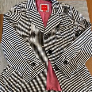 Esprit black and white gingham raincoat